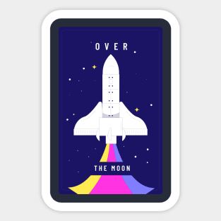 Over The Moon Sticker